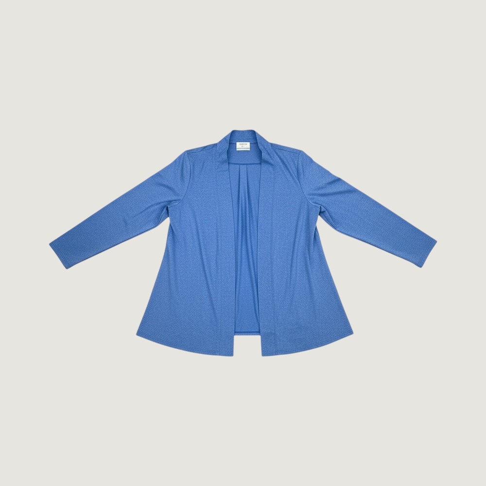 Columbia Women Blue Heathered Open Front Cardigan XL0449 Size M